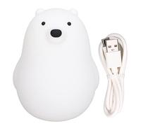 YWBL-WH Pat Night Lamp Cartoon Bear Night Light USB Charging, 2 Gear Adjustable, Soft Silicone Material, for Baby Room, Children's Room, Bedside Lamp, With Cute Appearance