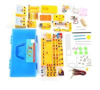YWBL-WH Physics Experiment Kit, Electromagnetic and Circuit Learning Set with 126 Components for Junior Senior High School Students, Includes Manual Storage Box
