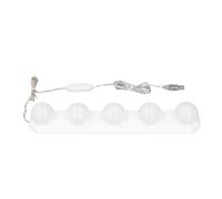 YWBL-WH Portable Makeup Light, 5 Bulbs LED Vanity Lights with 3 Color Temperature 10 Brightness Levels USB Powered Stick On Mirror for Dressing Room