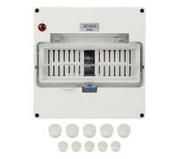 YWBL-WH Power Distribution Box, IP66 Circuit Breaker Box with DIN Rail Enclosure and Pre Drilled Holes, for Solar Panel Electric Vehicle Charging Station Indoor Outdoor Electrical