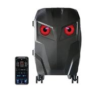 YWBL-WH Programmable LED Suitcase 20 Inch Hardshell Carry On with Customizable 48x48 Pixel Screen App Control for Travel Parties