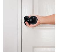 YWBL-WH Round Metal Lock Resistant to Bedroom and Bathroom Doors, Comfortable Operation, 3 Keys, Suitable for The Door 30 to 50 Mm Thick