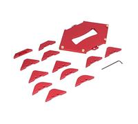 YWBL-WH Router Table Corner Jig, Aluminum Alloy Radius Template, Woodworking Treatment Tools for Carpenters T10 T40