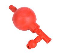 YWBL-WH Rubber Suction Bulb, Quantitative Pipette Ball with 3 Openings for Lab Use, Red, 11.2mm A Opening, 12.8mm E Opening, 14.4mm S