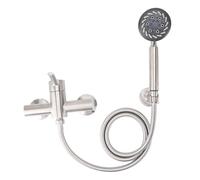 YWBL-WH Shower Faucet Set Shower System Combo Stainless Steel Water Saving Multifunction Handheld and Rain with Adjustable Angle Height for Bathroom Room
