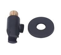 YWBL-WH Shower Head Holder Adjustable Copper Handheld Shower Wand Holder Black Round Head Bracket for Bathroom Wall Mount Use 198g Easy Angle Adjustment
