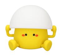 YWBL-WH Silicone Egg Shape Night Lamp, Cute Cartoon Rechargeable Light, 3 Brightness Settings Egg Lamp for Children, with 30min Timer, Great for Bedroom, Nursery or Office