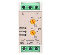 YWBL-WH Single Phase Voltage Monitoring Relay, Adjustable Overvoltage | DIN Rail Mounted Protector, LED Status Indicators, 3A AC250V Contact, 68x30x76mm, No Auxiliary Power Required