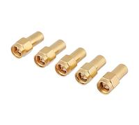 YWBL-WH SMA Male Terminator, 50 Ohm RF Coaxial Dummy Load with 2W Power DC to 6GHz Signal Termination for Antenna GPS Brass Gold Plated 18.4 x 7.9mm 5PCS
