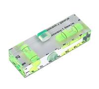YWBL-WH Small Level Tool, Acrylic Bubble Ruler with Magnetic Base, Accurate Horizontal and Vertical Measurement for Home and Projects, 3 X 1 X 0.6in
