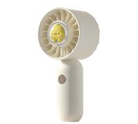 YWBL-WH Small Portable Fan Battery Operated Personal Table Fans 3 Blades 3 Speeds Adjustable Desktop Fans Air Cooling Electric Fan for Office Bedroom Travel Camping (Beige)