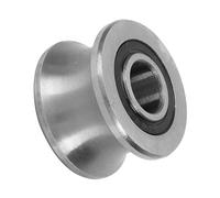 YWBL-WH Stainless Bearing Steel U22 U Ball Bearings for Motors, Toys, Instrumentation with Sliding Rollers Round Track 8x22.5x14.5mm for Power Tools, Fitness Equipment