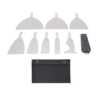 YWBL-WH Stainless Steel Putty Scraper, Multi Tool with 8 Replaceable Blades for Wall Repair, Indoor and Outdoor Construction