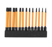 YWBL-WH Star Bit Set, 13PCS High Strength Alloy Steel Hex Shank Bits for Furniture Assembly and Construction, Includes T5 to T40 Magnetic Tips for Precise Work