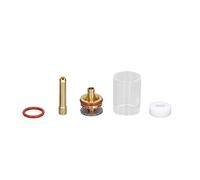 YWBL-WH TIG Glass Lens Cup Kit for WP-17/18/26 Torch, 2.4mm | Argon Welder Setup, Built-in Filter for Impurity, Alumina Nozzle, Heat-Resistant Borosilicate Glass