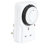 YWBL-WH Timer Switch, Intelligent 24 Hour Mechanical Timer Plug Socket,