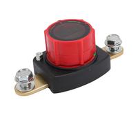 YWBL-WH Top Post Battery Disconnect Switch with LED Voltage Display 250A Continuous Knob Adjustment Isolator for RV Truck Car Marine Vehicle Battery Maintenance