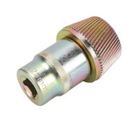 YWBL-WH Tub Drain Extractor, Spiral Knurled Grip Tool with 1.5 Inch Extractor and 1 Inch Hex Socket for Bathroom Drain Repairs and Plumbing Tasks