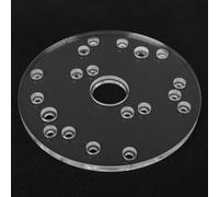 YWBL-WH Universal Router Base Plate, Clear Acrylic Router Base with Brass Centering Pin, 6.5 Inch 0.3 Inch Thick, Pre Drilled Trim Accessory for Woodworking Inlay