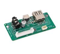 YWBL-WH USB Charging Port Board Replacement 4 Port 3A Charging Module with Audio Jack Connector for Speaker Repair