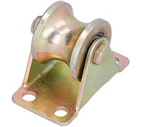 YWBL-WH V-Groove Gate Wheel, 330lb Capacity, 45# Steel, 32mm Roller | Glides on Wire Rope Rail, Fits 17mm Round Pipe Frames, U-Channel for Sliding Doors, Driveway Gate Hardware