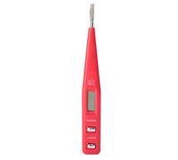 YWBL-WH Voltage Tester Pen, Digital Non Contact AC DC Circuit Detector with Bright Light Direct and Induction Testing 12 to AC 12 to 55V DC for Home Electrical Work Red 1 Pack
