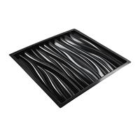 YWBL-WH Wall Form DIY Wave Pattern Mold for Concrete Decoration, Reusable Black Interior Craft for Home Design 54 X 54 Cm