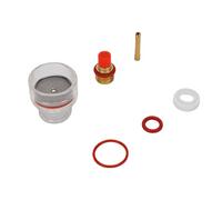 YWBL-WH Welding Cup Kit, Professional Gas Lens Accessories for WP 17 18 26 Torch, with Ceramic Gasket and Silicone Rings, Fit for Welding Torch Replacement Parts