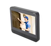 YWBL-WH WiFi Video Doorbell Peephole Camera 4.3 Inch LCD Display 1080P HD 150° Wide Angle Night Motion Detection 2-Way Audio Smart Life App Compatible with 5000mAh Battery for Home