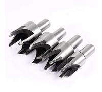 YWBL-WH Wood Plug Hole Cutter 8Pcs Chamfer Drill Bits Set for Woodworking, Carbon Steel Straight & Tapered Taper Claw Type 5/8 1/2 3/8 1/4 Inch Joinery Router Cutting Tools