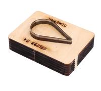 YWBL-WH Wooden Base 50x29mm Water Droplet Leather Cutting Die, High Density Alloy Steel, Versatile for Leather, Cardboard, Rubber, Plastic, Clay, Wood, with Spot Welding Technology