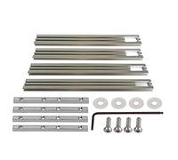 YWBL-WH Woodworking Rail System Aluminum High Durability Smooth Movement Slot Engraving Kit for Woodworkers (400mm Guide Rail Kit)