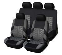 YWDGFC 9 Pieces Car Seat Cover for Citroen C4 Picasso/Grand C4 Picasso/Grand C4 Spacetourer, Polyester Fabric Comfortable and Breathable Car Interior Accessories,Grey