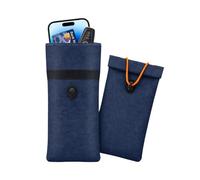 Ywdiml 2PCS Faraday Bags for Car Key, Anti-Tracking Vehicle Faraday Key Fob Protector Cage for Privacy Protection, RFID Anti-Theft Automotive Signal Blocking Pouch, Universal Fit (Blue)