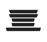 YWDRE 5 PCS Car Sill Protector for Land Rover Defender 110 2020-2024, Welcome Pedal Protector Cover Carbon Fiber Door Sill Bumper Protective Film,E