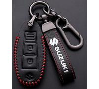 YWDRE Car Key Case for Suzuki Ignis/Facelift Hybrid 2017-2024 2025, Car Key Fob Holder Protector Case Fob Cover auto Logo Badge Bag auto styling accessories,A