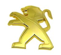 YWDRE Car Logos Stickers for Peugeot 208 II 2023-, Replacement Emblem Badges Car Badge Emblems Exterior Decor Auto Tuning Styling,Gold