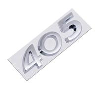 YWDRE Car Logos Stickers for Peugeot 405, Replacement Emblem Badges Car Badge Emblems Exterior Decor Auto Tuning Styling,Silver
