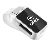 YWDRE Sun Visor Sunglasses Holder for Car for Opel Astra Zafira Corsa Mokka, Glasses Organiser Hidden Storage for Prescription & Sun Glasses Keep Your Dashboard Clean,White