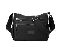 YWeiLiangSan Women's Waterproof Nylon Crossbody Bag - Multi-Pocket Travel Purse for Everyday Essentials, Adjustable Strap (Black,Medium)