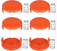 Yweller 12 Pack RC-100-P A6481 A6485 Grass Trimmer Cover for Black+Decker Battery Grass Trimmer STC1840EPC, STC1820, ST5530, GLC3000 (6 Pack Spool Covers + 6 Pack Spring)