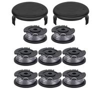 Yweller Replacement Spool F016800569/F016800385 Length 4.9 m Thickness 1.6 mm for Bosch Battery Grass Trimmer ART23SL, ART23-28, ART2300, ART26SL, with F016F04557 Spool Cover (8 Thread Spools + 2