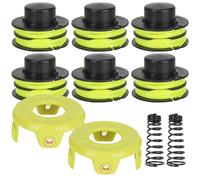 Yweller Replacement spool RAC118 RAC119 length 8.4 m thickness 1.2 mm suitable for Ryobi grass trimmer RLT3025F, RLT3025S, RLT3525S, RLT2523, RLT3525, RLT3123 (6 thread spools + 2 spool covers + 2
