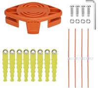 Yweller WA0010 WA0004 Replacement Strimmer Blade Head Compatible with Worx WG150,WG151,WG152,WG153,WG154,WG155,WG156,WG157,WG160,WG163E.1,WG163E.2,WG163E.3,WG163E.6,WG163E.9 String Strimmer 18 Pack
