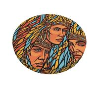 YWGGDSCX 3-Layer Thickened Round Bar Stool Covers 14 Inch,Africa Printed Patterns Stretch Round Bar Cushion Washable Crease-Resistant Slipcovers For Home Bar Hotel Market Commercial Places