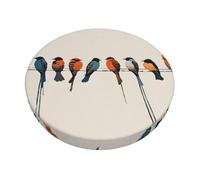 YWGGDSCX 3-Layer Thickened Round Bar Stool Covers 14 Inch,Colorful Bird Stretch Round Bar Cushion Washable Crease-Resistant Slipcovers For Home Bar Hotel Market Commercial Places