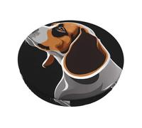 YWGGDSCX 3-Layer Thickened Round Bar Stool Covers 14 Inch,Cute Dog Stretch Round Bar Cushion Washable Crease-Resistant Slipcovers For Home Bar Hotel Market Commercial Places