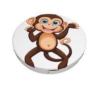 YWGGDSCX 3-Layer Thickened Round Bar Stool Covers 14 Inch,Cute Monkey Stretch Round Bar Cushion Washable Crease-Resistant Slipcovers For Home Bar Hotel Market Commercial Places