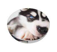 YWGGDSCX 3-Layer Thickened Round Bar Stool Covers 14 Inch,Husky Dog Stretch Round Bar Cushion Washable Crease-Resistant Slipcovers For Home Bar Hotel Market Commercial Places