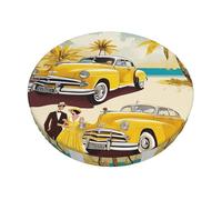 YWGGDSCX 3-Layer Thickened Round Bar Stool Covers 14 Inch,Island Of Cuba Stretch Round Bar Cushion Washable Crease-Resistant Slipcovers For Home Bar Hotel Market Commercial Places